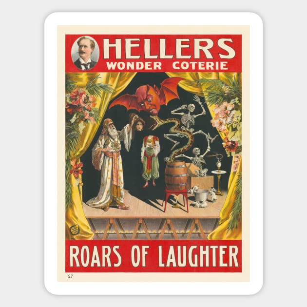 Hellers Wonder Coterie Vintage Poster Sticker by vintagetreasure